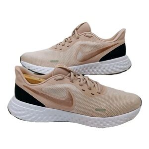 Nike Women's Barely Rose and Black New Revolution Sneakers